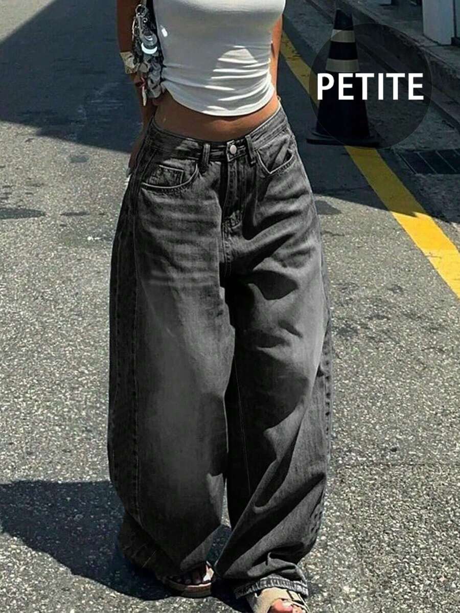 New Women's Retro Casual Boyfriend Style Straight Loose Fit Versatile Denim Jeans, All Season