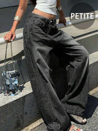 New Women's Retro Casual Boyfriend Style Straight Loose Fit Versatile Denim Jeans, All Season