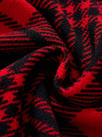 SHEIN Clasi Summer Elegant Women's Plaid Printed Elastic Knitted Pants, Suitable For Various Occasions, Suitable For Summer Vacation, Elegant Travel, And Daily Commuting Business Casual Woman