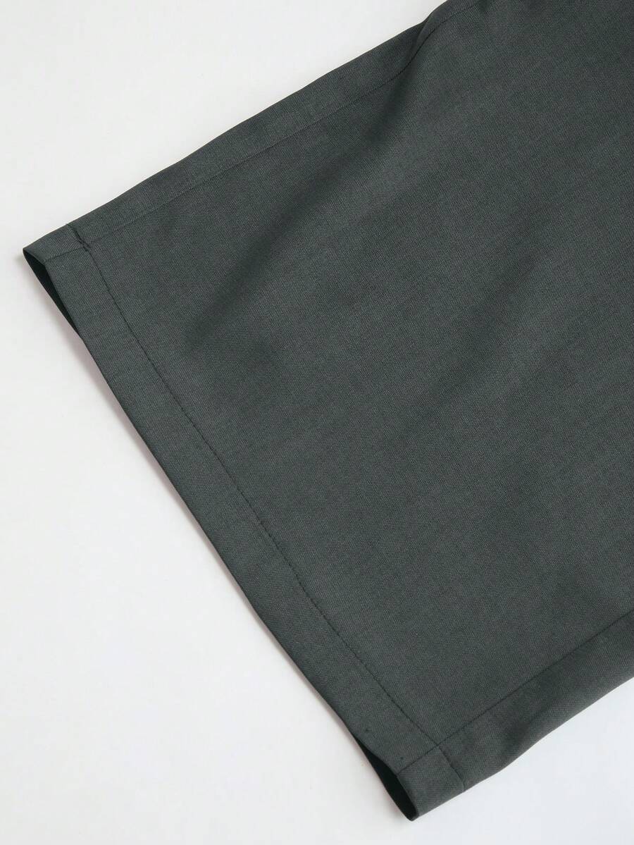 Vela Rue Minimalist Design Jumpsuit Pants, Hook & Zipper Closure, Thin Solid Green Straight Leg Trousers, Flattering Wide Leg, Fashionable All Season