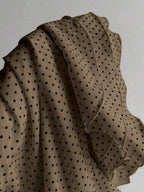 Elamini Women's Fashion Pleated Layered Decor Sweet Design Charming Polka Dot Ruffle Hem Vacation Style Skirt