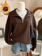 Lalippa Women's Loose Split Zip-Up Hoodie,Graduation,Teacher,Back To School Pullover Fall