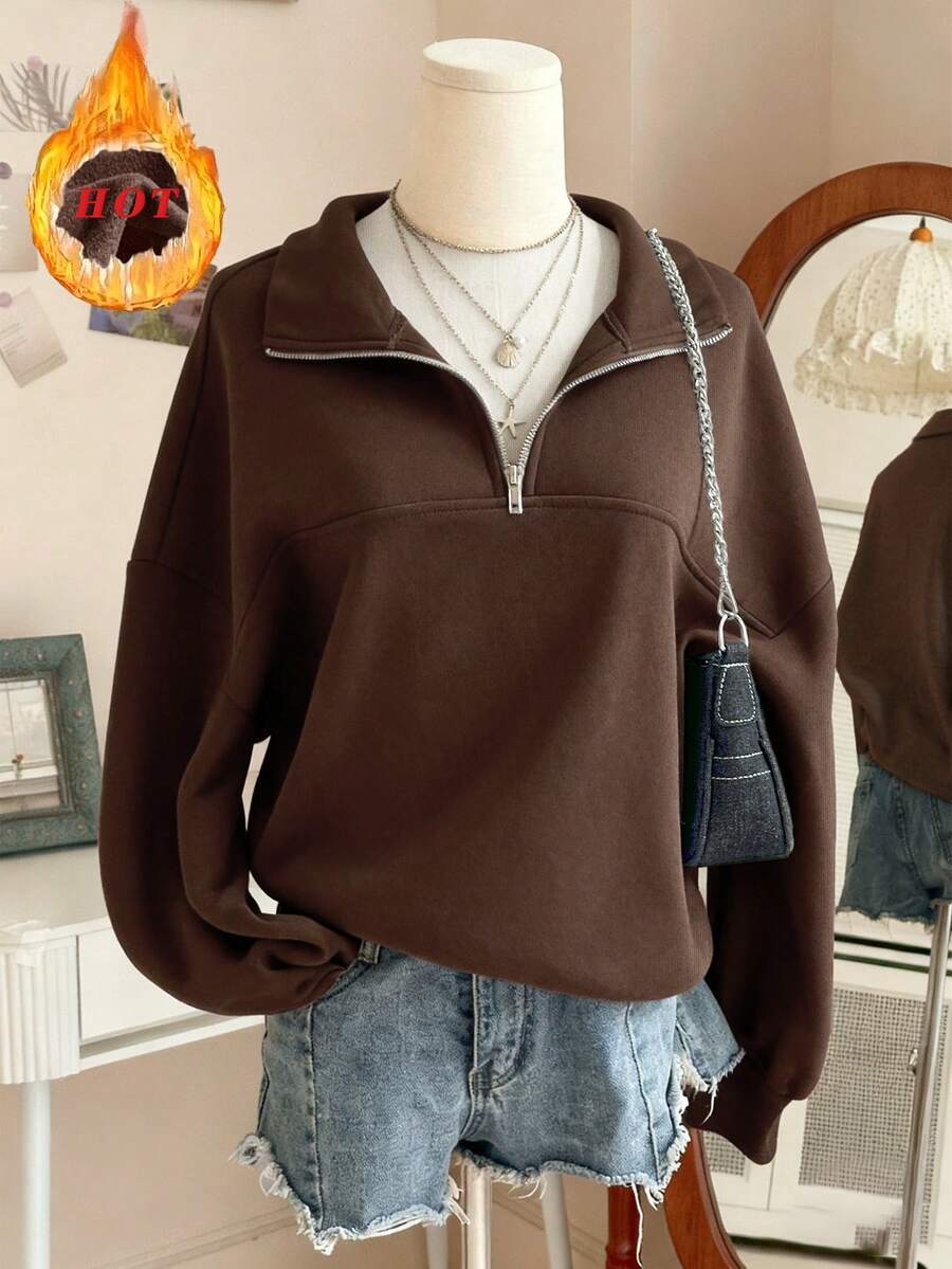 Lalippa Women's Loose Split Zip-Up Hoodie,Graduation,Teacher,Back To School Pullover Fall