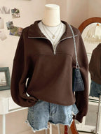 Lalippa Women's Loose Split Zip-Up Hoodie,Graduation,Teacher,Back To School Pullover Fall