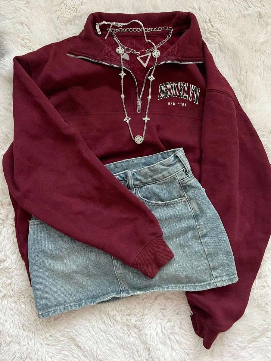 Lalippa Women's Loose Split Zip-Up Hoodie,Graduation,Teacher,Back To School Pullover Fall