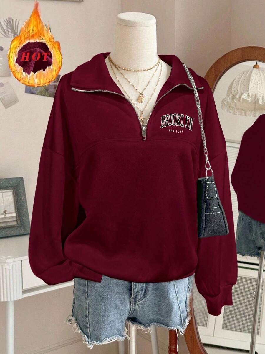 Lalippa Women's Loose Split Zip-Up Hoodie,Graduation,Teacher,Back To School Pullover Fall