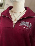 Lalippa Women's Loose Split Zip-Up Hoodie,Graduation,Teacher,Back To School Pullover Fall