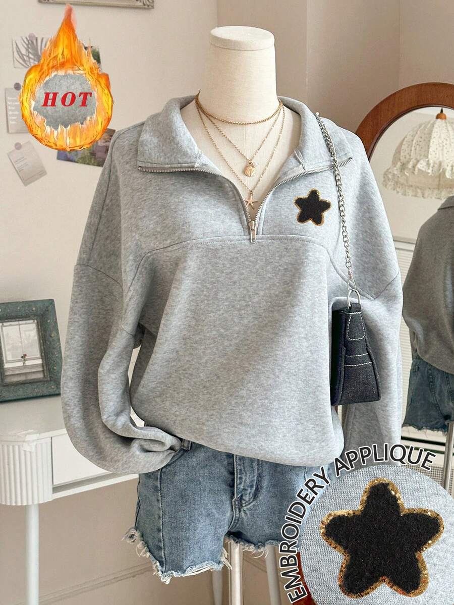 Lalippa Women's Loose Split Zip-Up Hoodie,Graduation,Teacher,Back To School Pullover Fall