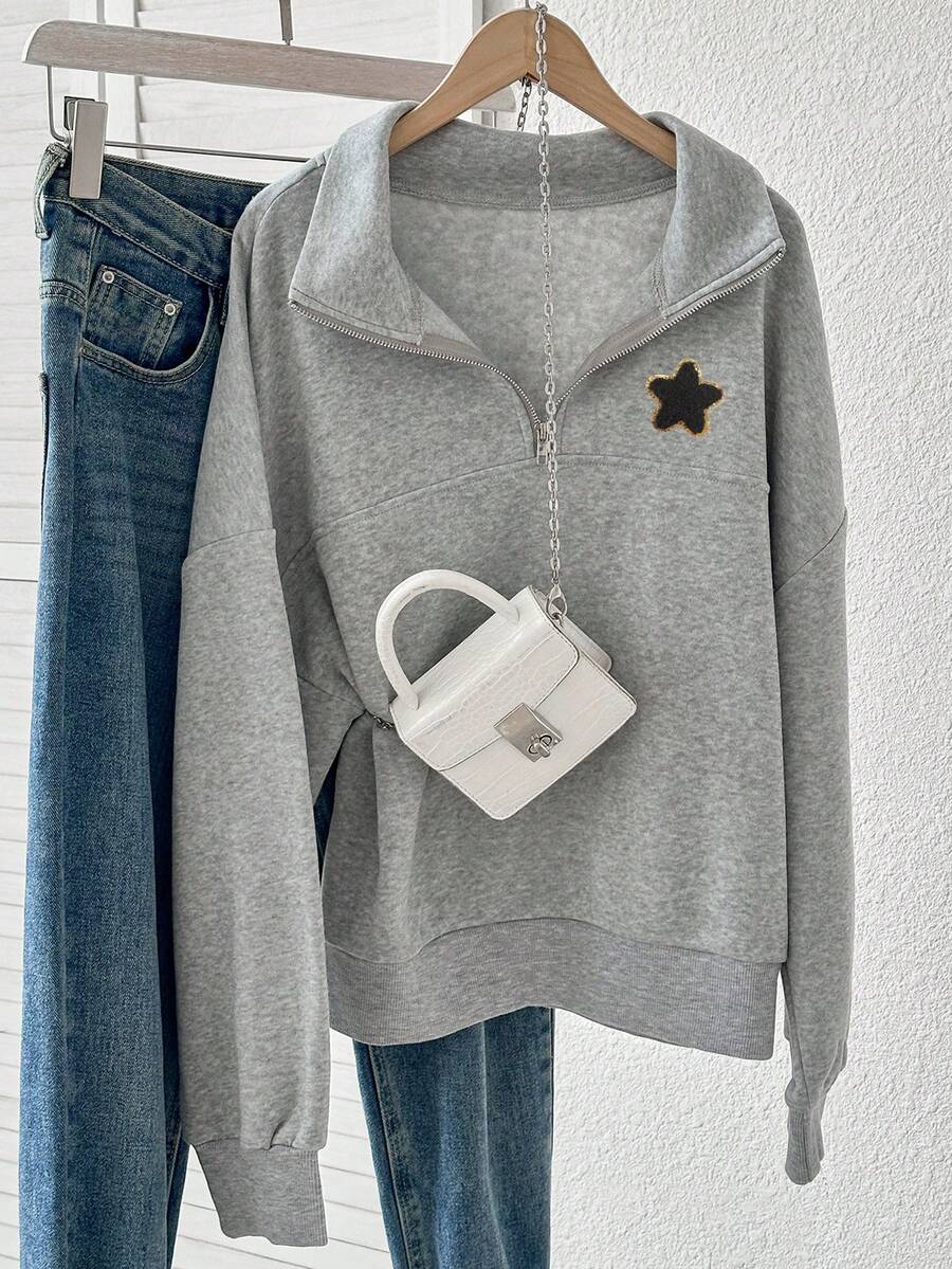 Lalippa Women's Loose Split Zip-Up Hoodie,Graduation,Teacher,Back To School Pullover Fall
