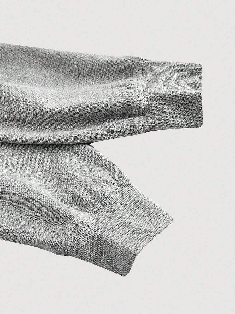 SHEIN MOD Women Asymmetrical Neck Grey 2 In 1 Sweatshirt In Fall/Winter