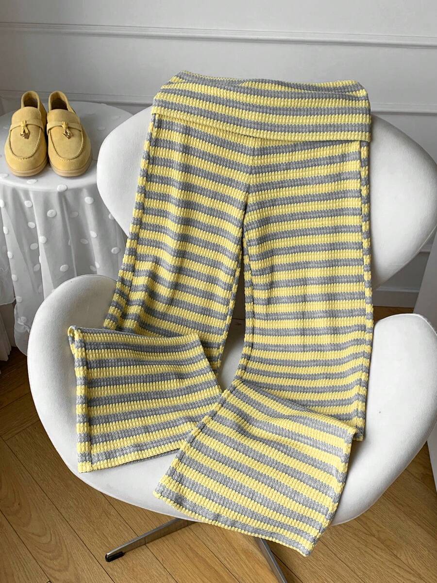 CovetEZ Women's Striped Straight Leg Loose Casual Versatile Pants Women Wide Leg Pants