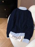 Airaco Women's Contrast Color Block Collar Long Sleeve Half-Zip Casual Pullover Sweatshirt