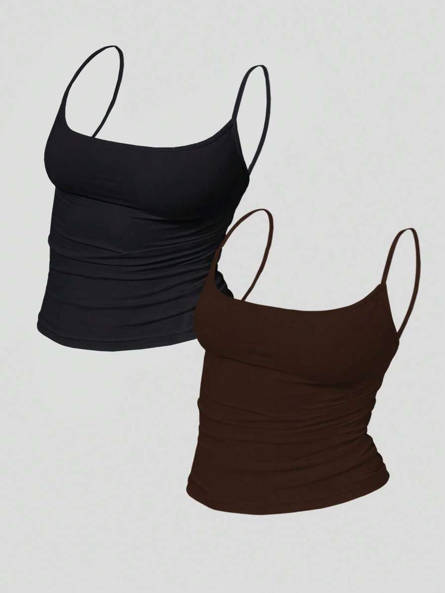 Zyxie Women's Casual Versatile Solid Color Slim Fit Camisole