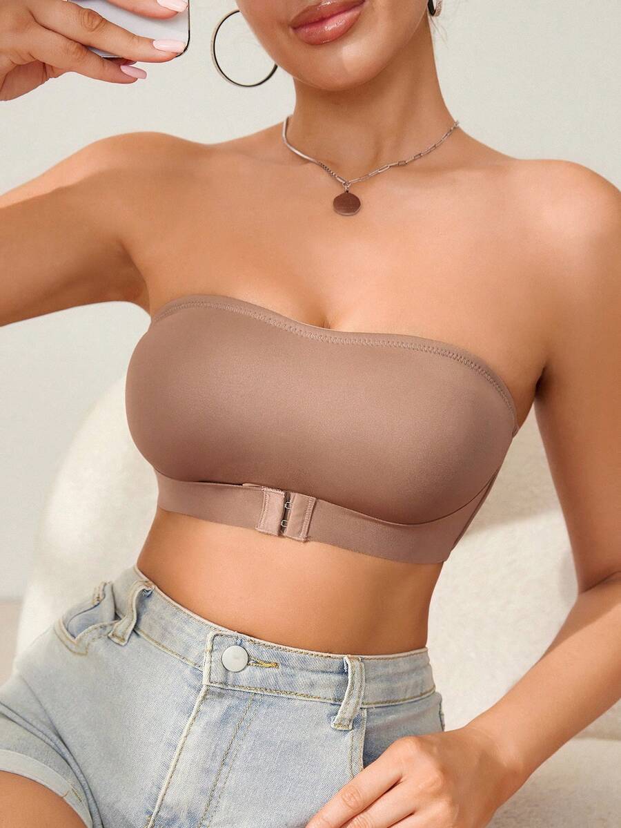 Snug Zone Women Front Closure Single Layer Wireless Bra (1pc)