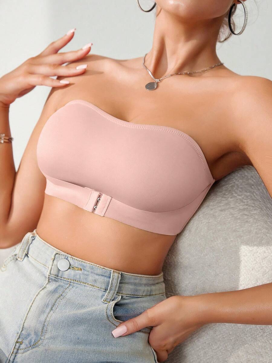 Snug Zone Women Front Closure Single Layer Wireless Bra (1pc)