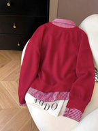 Airaco Women's Contrast Color Block Collar Long Sleeve Half-Zip Casual Pullover Sweatshirt