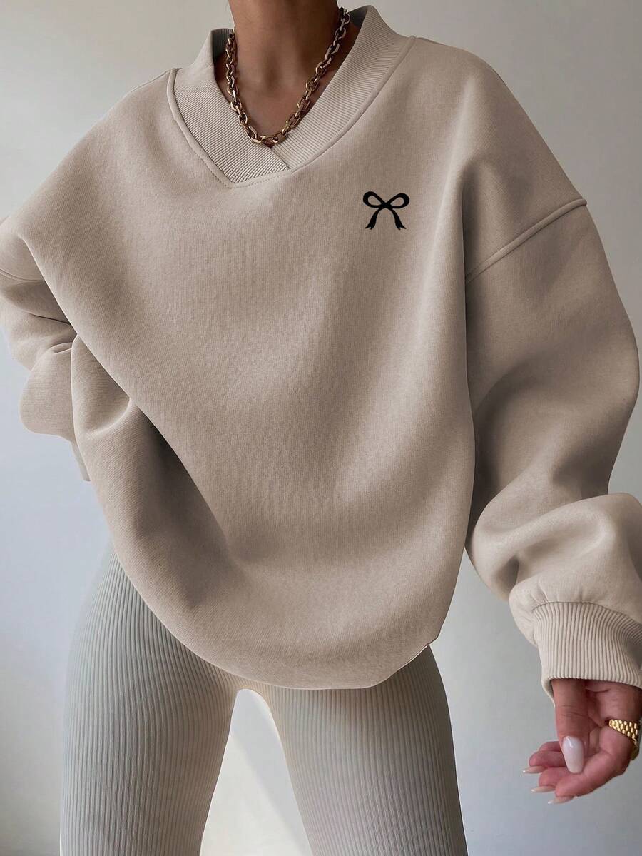 INAWLY Women's Spring And Autumn Loose Fit Casual Pullover With V-Neck And Dropped Shoulders,Ladies Spring/Fall Casual Long Sleeve V Neck Loose Regular Mint Green Drop Shoulder Pullovers Women Hoodies,Long Sleeve Tops Graduation,Back To School Outfits,Graduation,Teacher Outfits For Women,Back To School