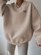 INAWLY Women's Spring And Autumn Loose Fit Casual Pullover With V-Neck And Dropped Shoulders,Ladies Spring/Fall Casual Long Sleeve V Neck Loose Regular Mint Green Drop Shoulder Pullovers Women Hoodies,Long Sleeve Tops Graduation,Back To School Outfits,Graduation,Teacher Outfits For Women,Back To School