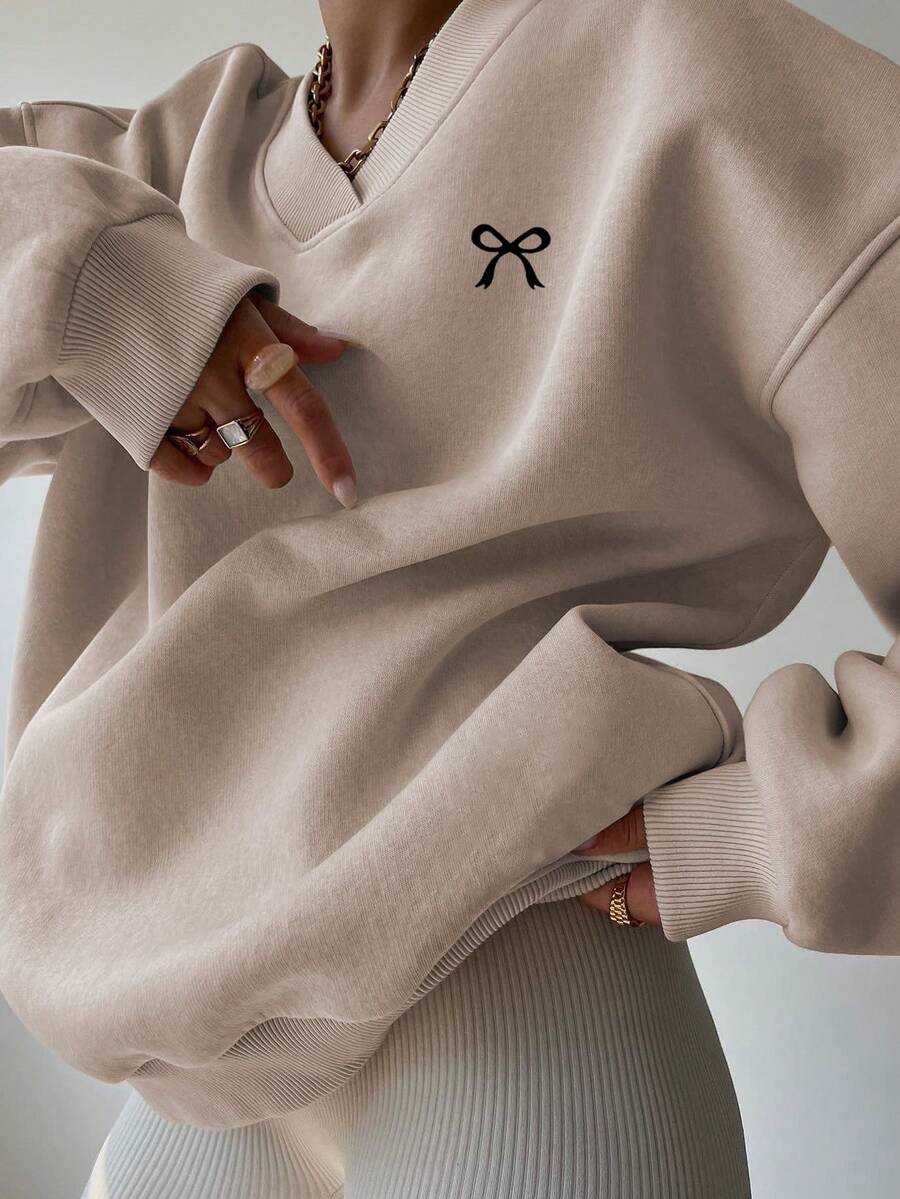 INAWLY Women's Spring And Autumn Loose Fit Casual Pullover With V-Neck And Dropped Shoulders,Ladies Spring/Fall Casual Long Sleeve V Neck Loose Regular Mint Green Drop Shoulder Pullovers Women Hoodies,Long Sleeve Tops Graduation,Back To School Outfits,Graduation,Teacher Outfits For Women,Back To School