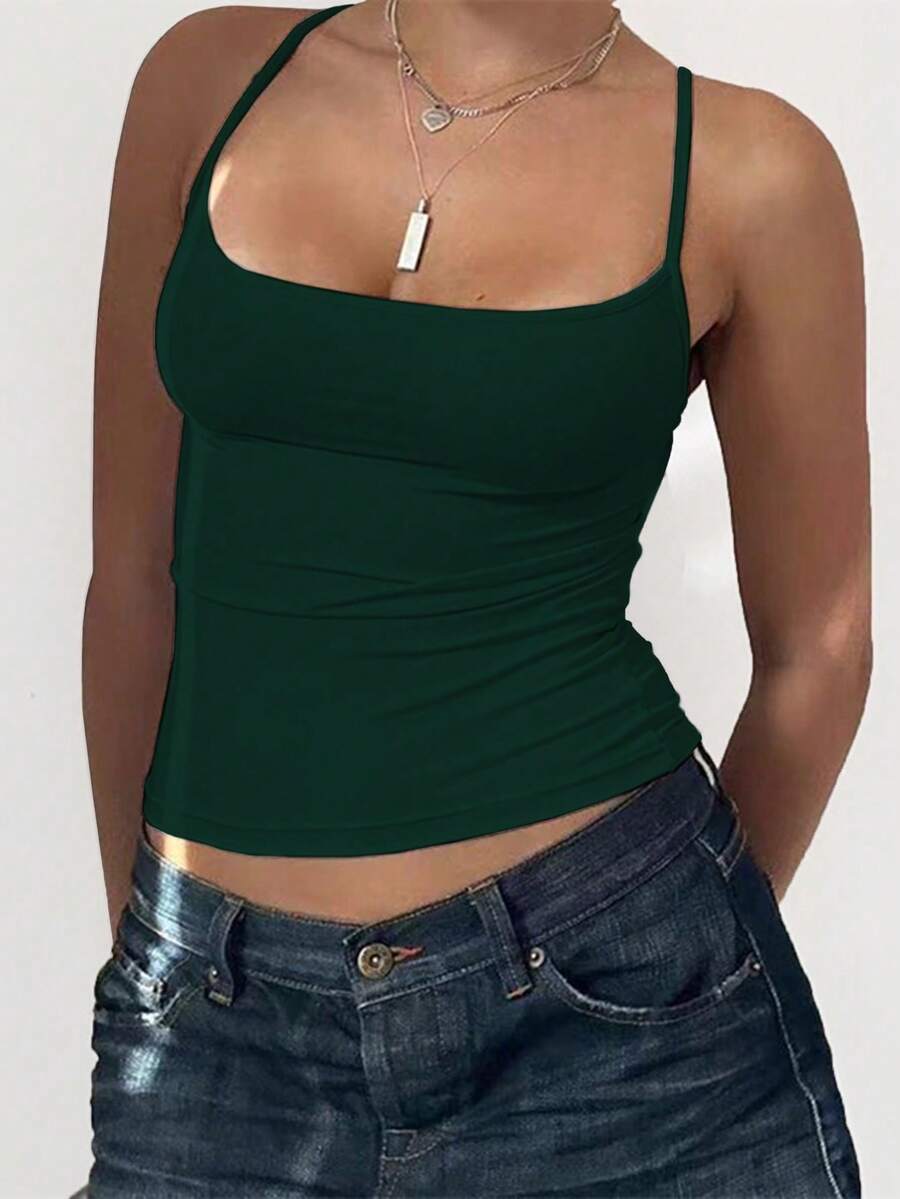 Zyxie Women's Casual Versatile Solid Color Slim Fit Camisole