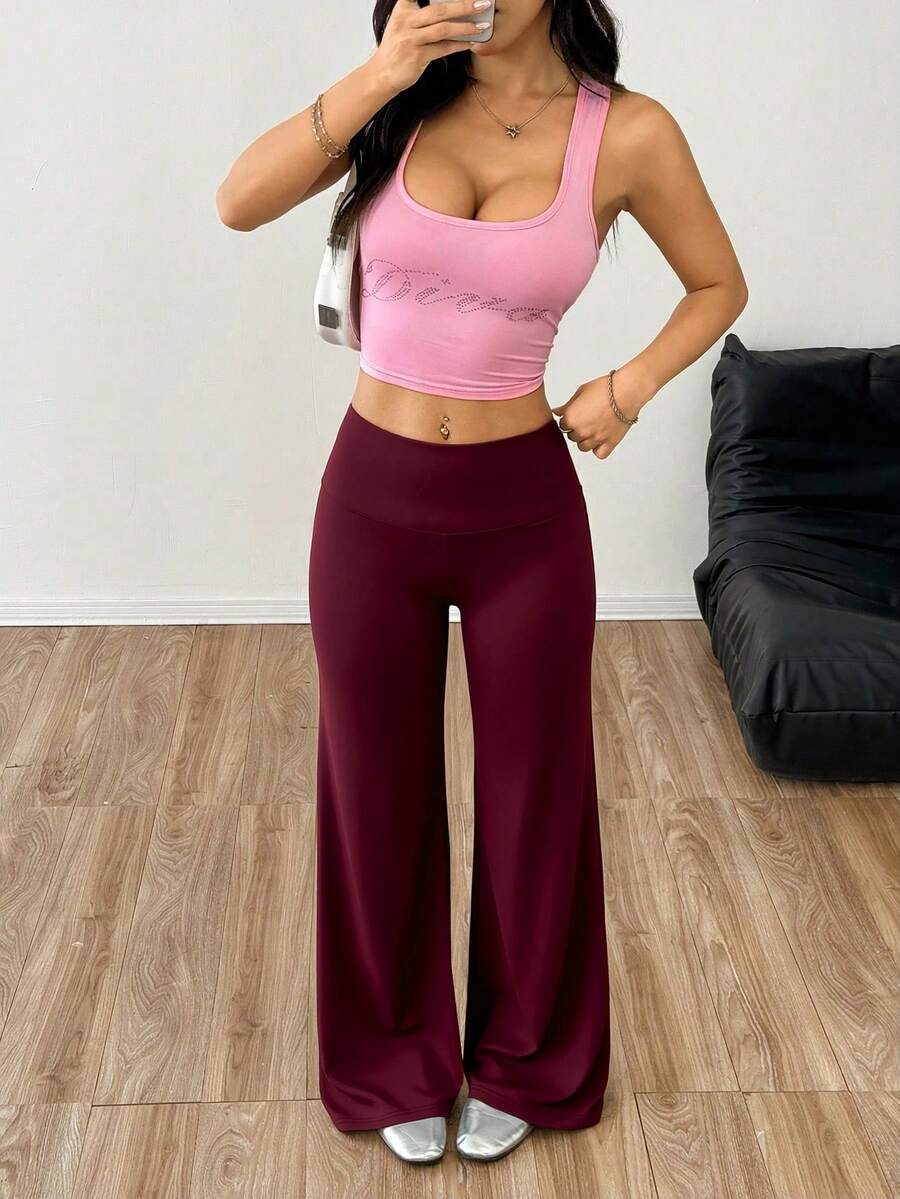 CovetEZ Women's Striped Straight Leg Loose Casual Versatile Pants Women Wide Leg Pants
