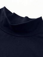EARO Women's Long Slit Bodycon Dress, High-End Elegant Fashion Casual Versatile Layering Dress, TighRucheded Long Sleeve High Neck Knit Stretchy Mini Dress