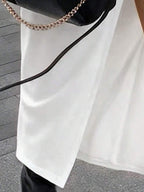 EARO Women's Long Slit Bodycon Dress, High-End Elegant Fashion Casual Versatile Layering Dress, TighRucheded Long Sleeve High Neck Knit Stretchy Mini Dress