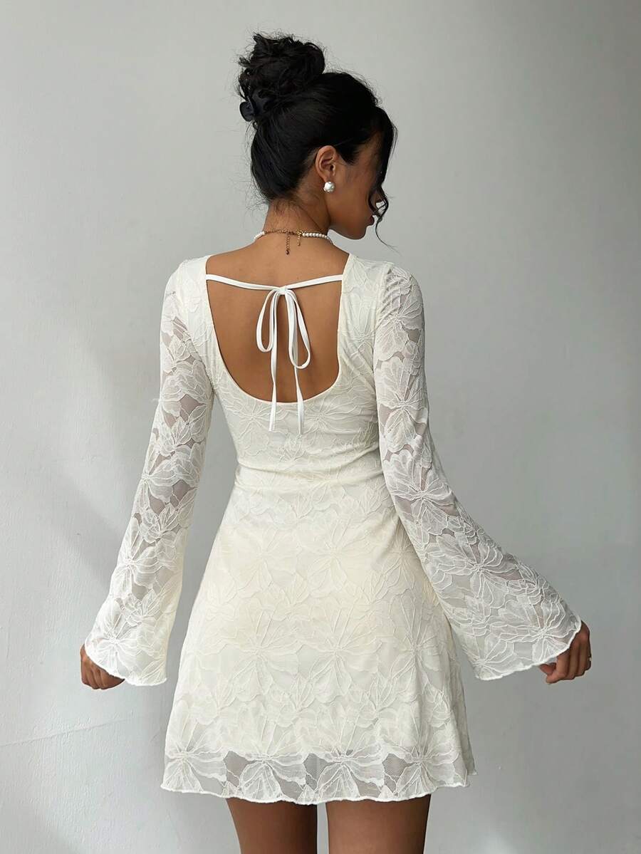 Aloruh Women's Romantic Elegant Lukea Lace Long Sleeve Mini Dress Cream,Women Dating Dress,Women Night Out Dress,Summer Dresses For Women, Honeymoon Outfits Woman .Women Wedding Guest Dress. Island Vacation Outfits,Wedding Guest Dress Women ,Sun Dresses For Women ,Elegant Dresses For Party, Birthday Dresses For Women,White Dresses For Women,Id AI-Adha , AI-Adha Party