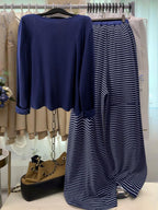 GlowEve CURVE Plus Size Solid Color Knit Cardigan, Front Button Closure, Striped Fitted Drawstring Decor, Elegant Casual Commute Outerwear