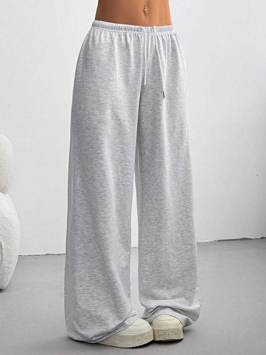 CovetEZ Women's Casual Loose Solid Color Drawstring Waist Sweatpants Wide Leg Sweatpants Graduation,Back To School Outfits,Graduation,Teacher Outfits For Women,Back To School