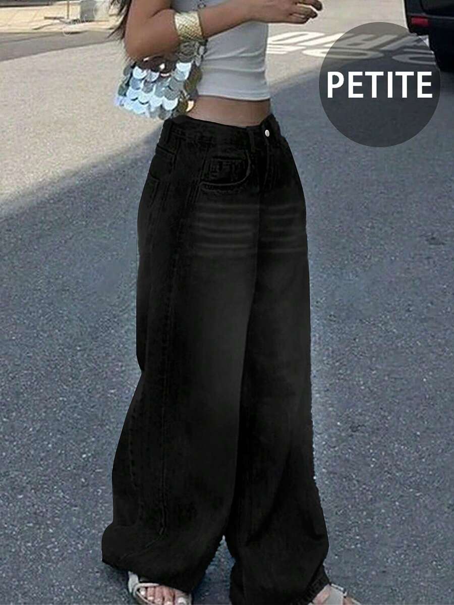 New Women's Retro Casual Boyfriend Style Straight Loose Fit Versatile Denim Jeans, All Season