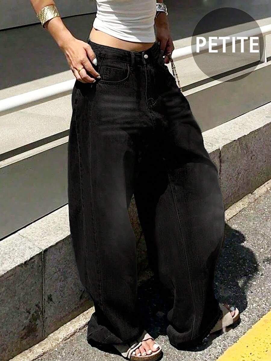 New Women's Retro Casual Boyfriend Style Straight Loose Fit Versatile Denim Jeans, All Season