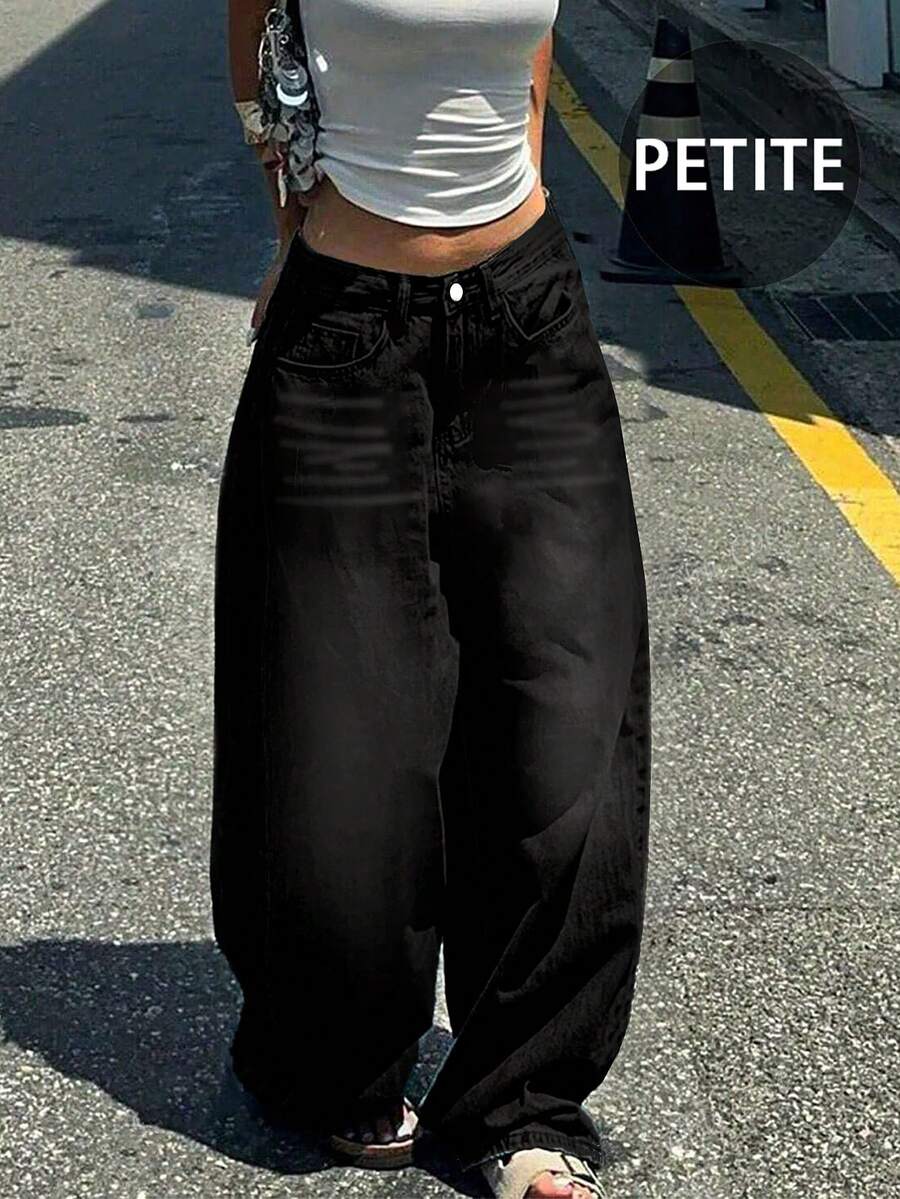 New Women's Retro Casual Boyfriend Style Straight Loose Fit Versatile Denim Jeans, All Season