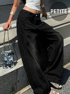 New Women's Retro Casual Boyfriend Style Straight Loose Fit Versatile Denim Jeans, All Season