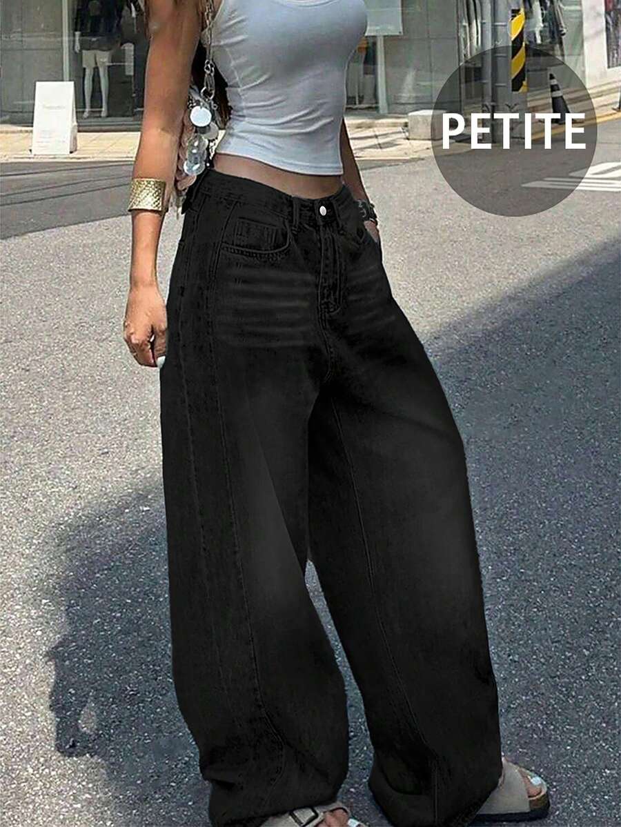 New Women's Retro Casual Boyfriend Style Straight Loose Fit Versatile Denim Jeans, All Season