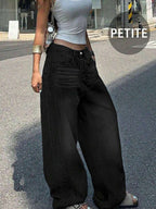 New Women's Retro Casual Boyfriend Style Straight Loose Fit Versatile Denim Jeans, All Season