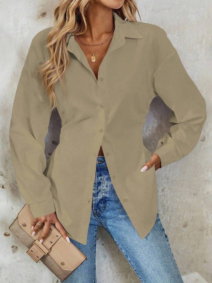 Airlisse Women's French Elegant Casual Cinched Waist Ruched Long Sleeve White Blouse, Suitable For Work And School