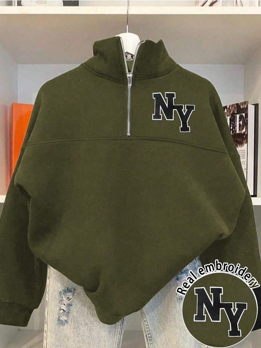 Lalippa Women's Loose Split Zip-Up Hoodie,Graduation,Teacher,Back To School Pullover Fall