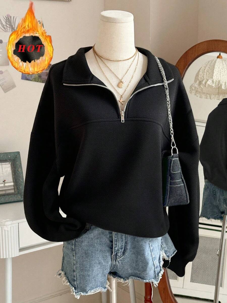 Lalippa Women's Loose Split Zip-Up Hoodie,Graduation,Teacher,Back To School Pullover Fall