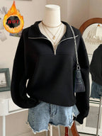 Lalippa Women's Loose Split Zip-Up Hoodie,Graduation,Teacher,Back To School Pullover Fall