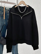 Lalippa Women's Loose Split Zip-Up Hoodie,Graduation,Teacher,Back To School Pullover Fall
