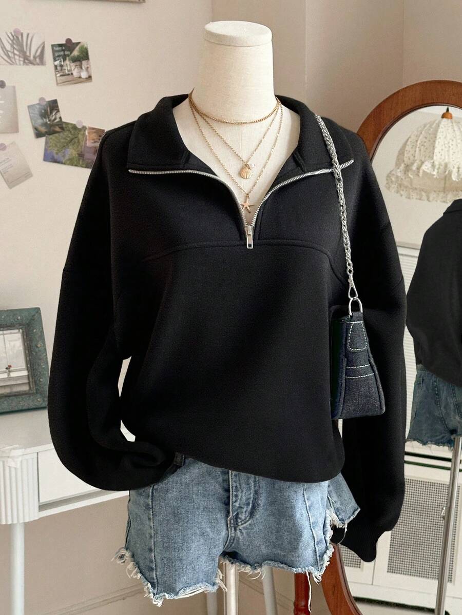 Lalippa Women's Loose Split Zip-Up Hoodie,Graduation,Teacher,Back To School Pullover Fall