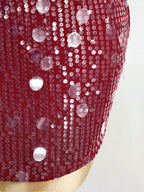BamGleam Sequin Mini Bodycon Skirt For Holiday Party Clothes