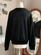Lalippa Women's Loose Split Zip-Up Hoodie,Graduation,Teacher,Back To School Pullover Fall