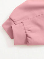 Airaco Women's Solid Color Drop Shoulder Long Sleeve Vintage American Style Half Zip Niche Sweatshirt Pullover Fall