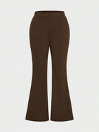 Plus Size Women Elegant High Waist Pocket Slim Fit Casual Everyday Commute Pants