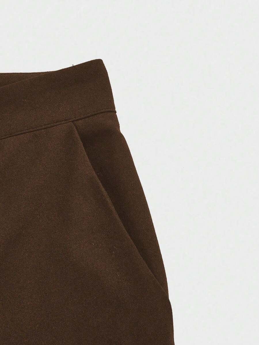Plus Size Women Elegant High Waist Pocket Slim Fit Casual Everyday Commute Pants