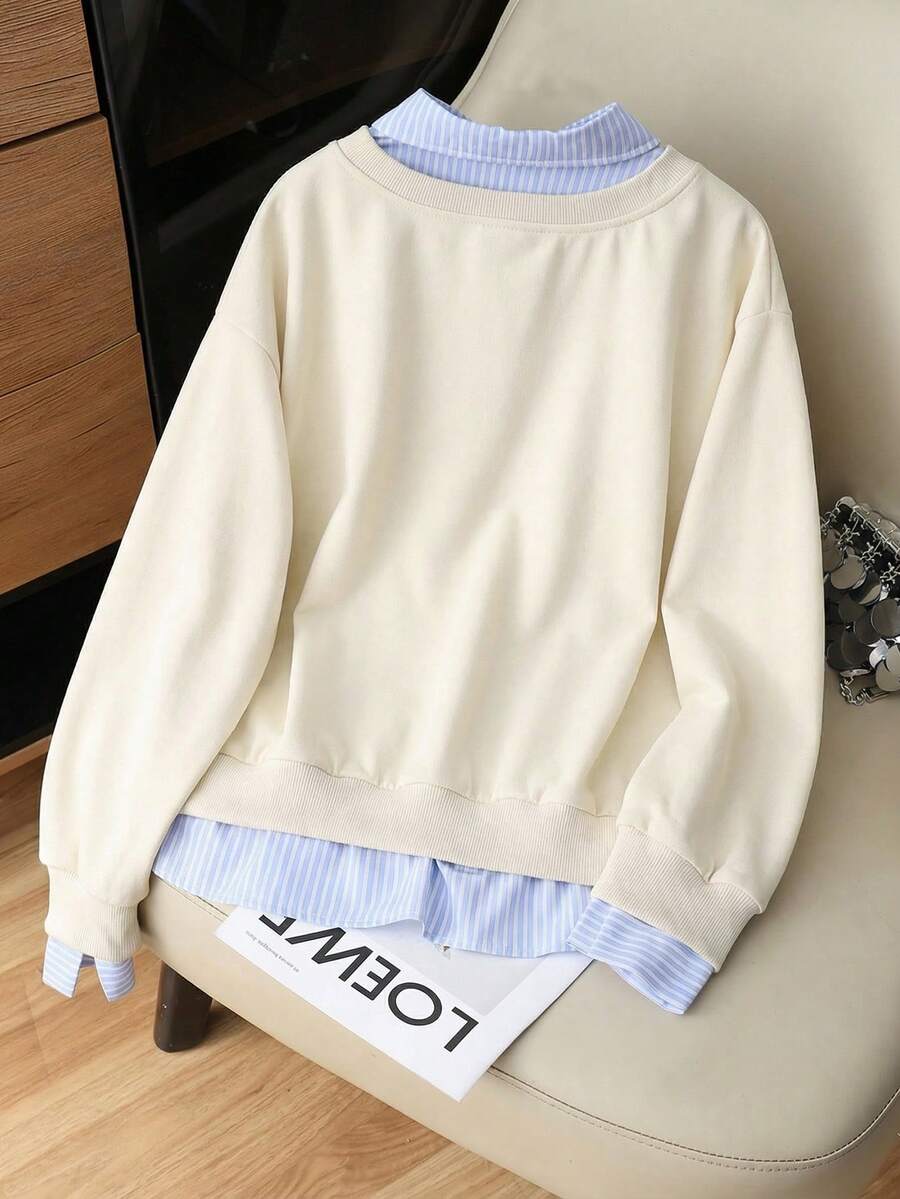 Airaco Women's Contrast Color Block Collar Long Sleeve Half-Zip Casual Pullover Sweatshirt