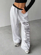 Airlisse Women's New Fashion Knitted Printed Sweatpants