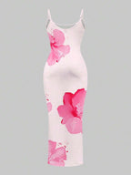 Slaydiva 2025/Summer Outfits For Women/Fall Women Clothes/Summer Dresses For Women/Elegant Dresses For Women/Wedding Guest Dress Women/Vacation Outfits Woman/Going Out/Classy Outfits For Women/Floral Graphic Casual Minimalist Sleeveless Dress Chic Dress